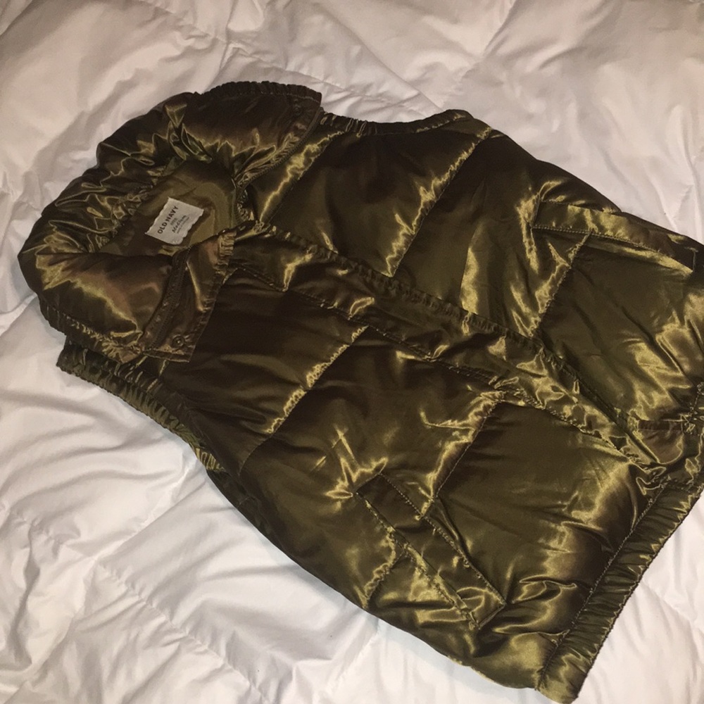 Olive puffer vest